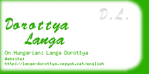 dorottya langa business card